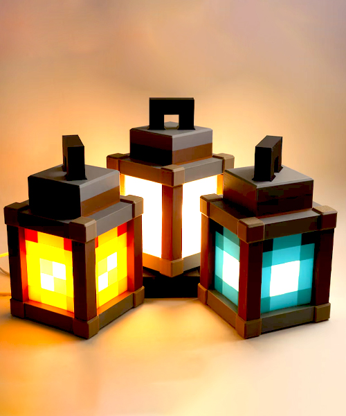 Pixelated Night Light Lantern